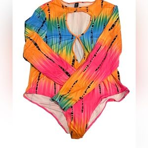 NWOT Colorful one piece PLUS